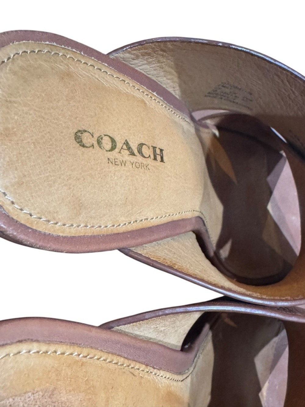 Coach Emily Wedge Slide Sandals in box - Picture 9 of 13